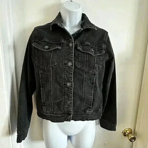 Judy Blue the classic denim jacket black/gray women’s size small